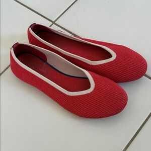 Red & White Women's Slip-On Shoes